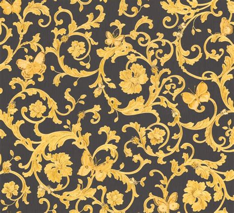 versace black floral wallpaper|bedroom with versace wallpaper.